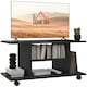 image 1 of HOMCOM Modern TV Cabinet Stand Storage Shelves Table Mobile Black