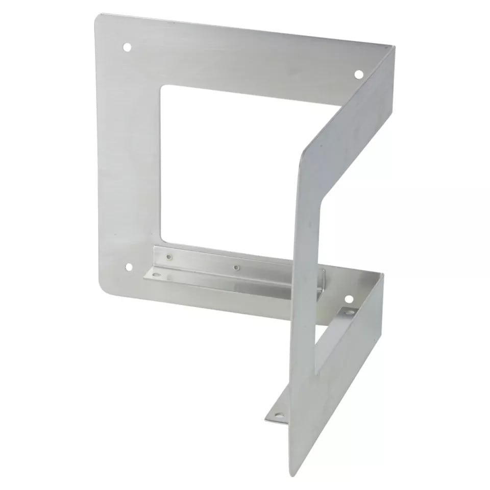 image 1 of Stainless Steel Wall Shelf with Double Metal Brackets - 60x23.5cm | Grey | 3