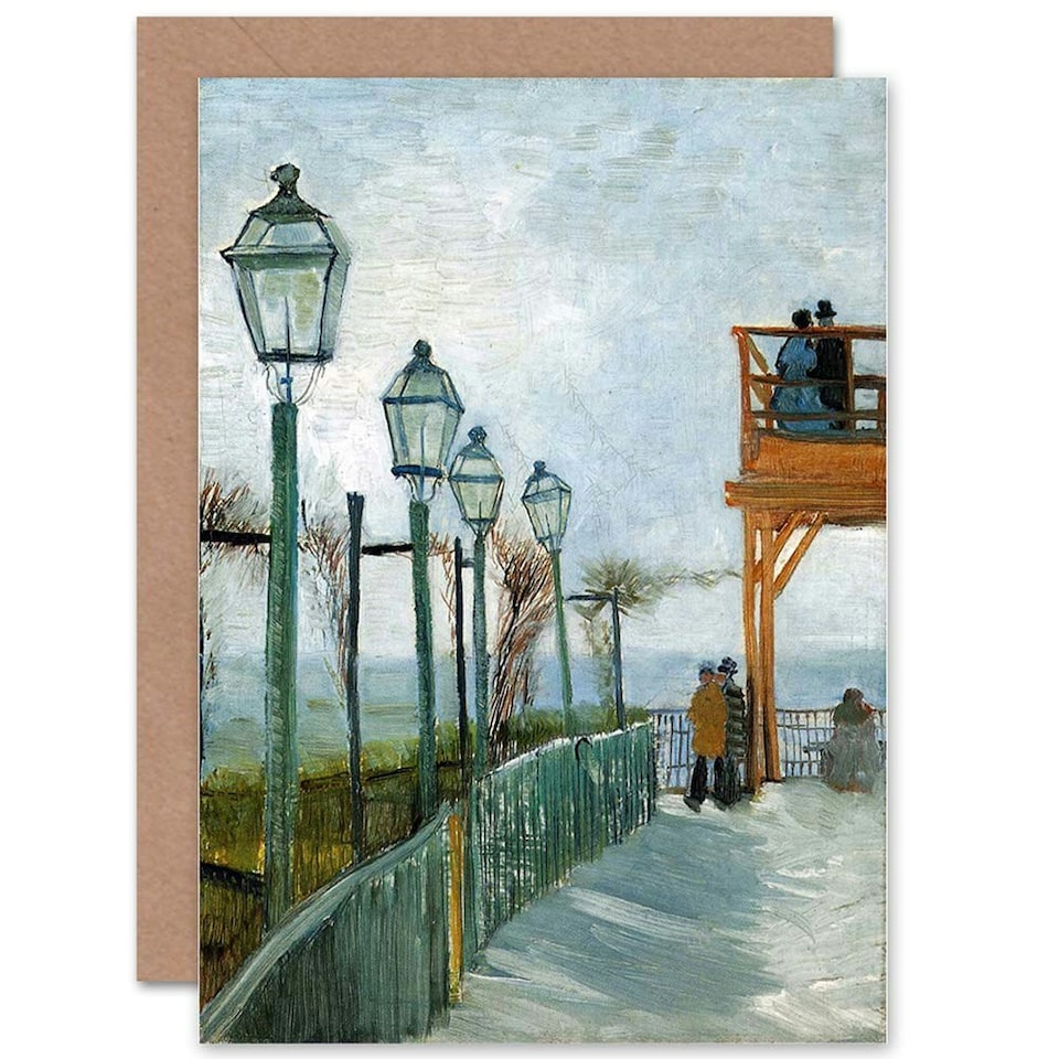 image 1 of Vincent Van Gogh Belvedere Overlooking Montmartre 1886 Art Card