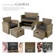 image 3 of Garden Furniture Set Modena- sofa with storage, armchairs, stools, coffee table | Brown | nature | 129 x 68,50 x 75 cm | 1