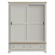 image 6 of Faire 150cm Sliding Combination Wardrobe in Dove Grey with Oak Top Grey