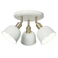 BHS Dale Galley 3 Light Adjustable Spotlight Plate, Satin Ivory