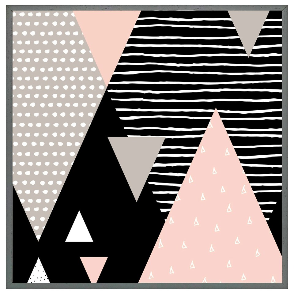 image 1 of Triangle geometrics (Picutre Frame) White | M