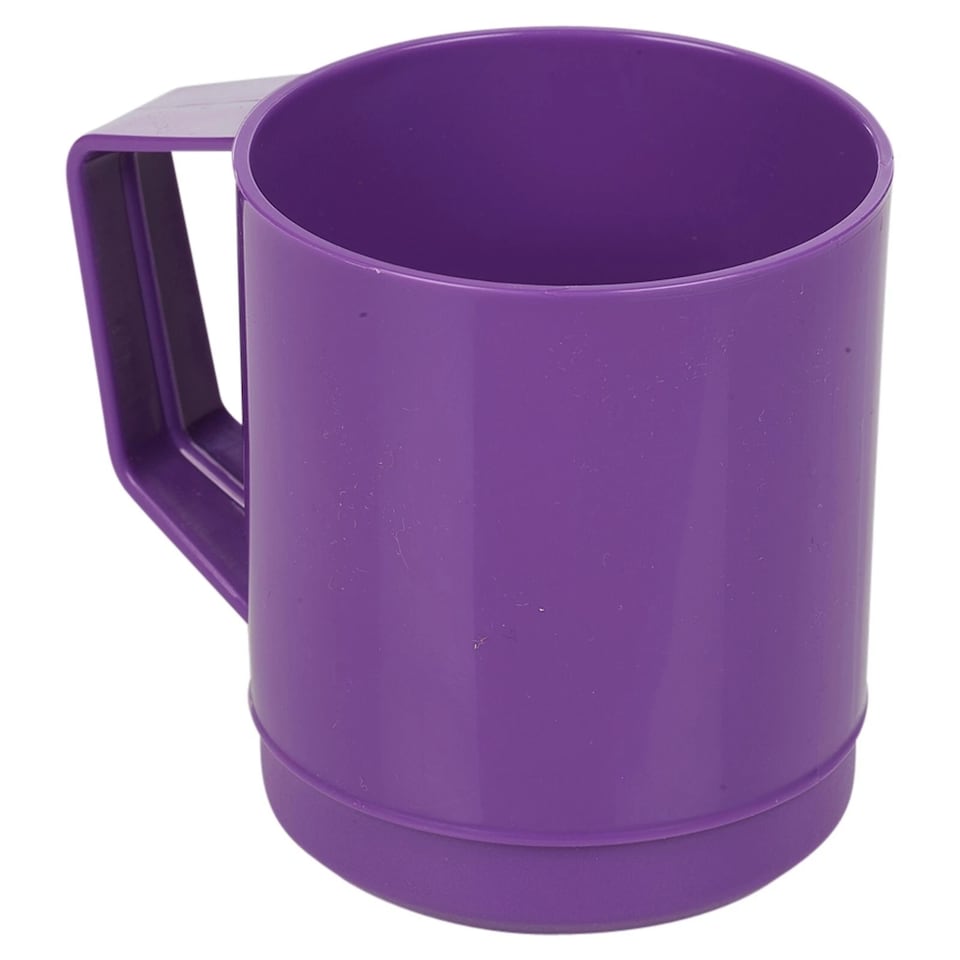 image 1 of 6 Set 260ml Plastic Mug Tumbler Cup & Handle Party BBQ Microwave Dishwasher Safe | Purple | Purple