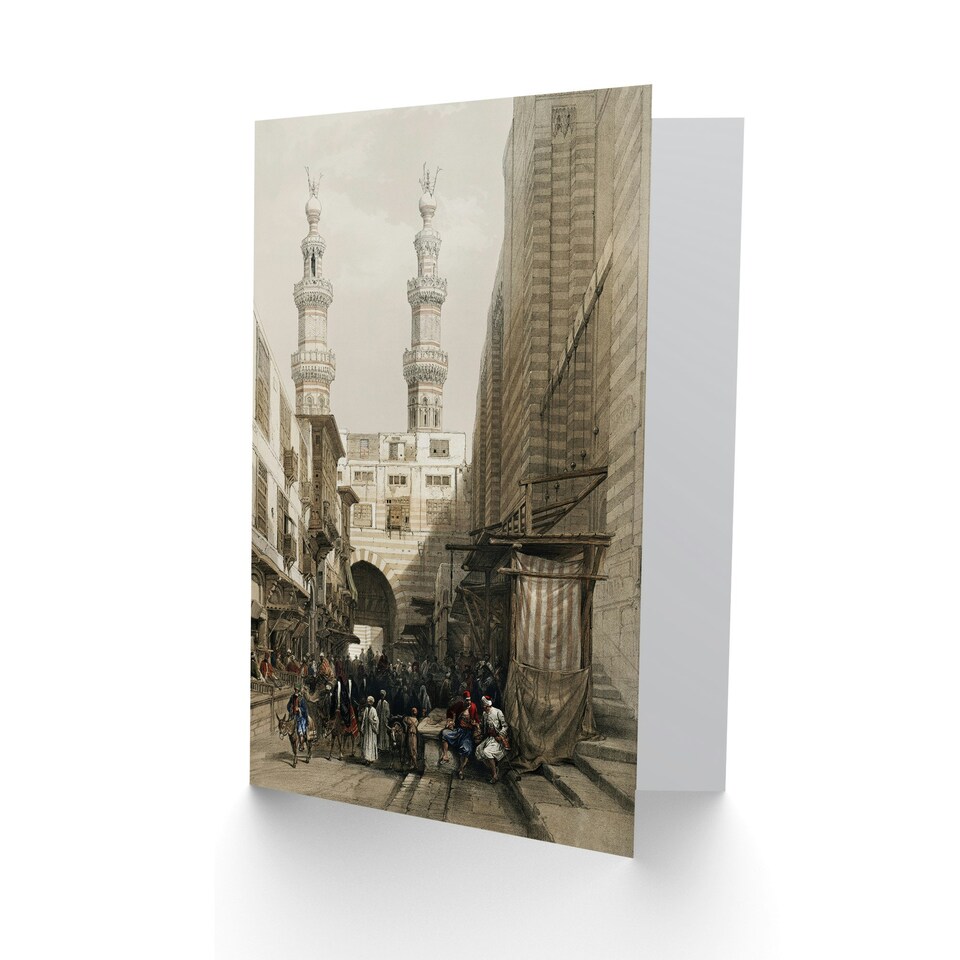 image 1 of David Roberts Art Card Metwaleys Minarets and Grand Entrance
