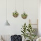 image 6 of Outsunny 2 PCs Artificial Lisianthus Flower Hanging Planter Basket Home