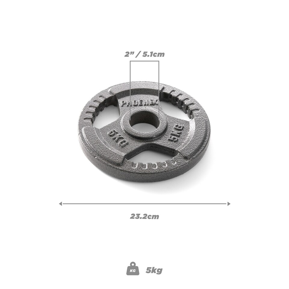 image 1 of Phoenix Fitness Olympic Weight Plate - 5kg - Pair