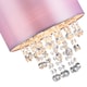image 5 of Modern Lilac Satin Fabric Pendant Light Shade with Transparent Acrylic Droplets | Purple