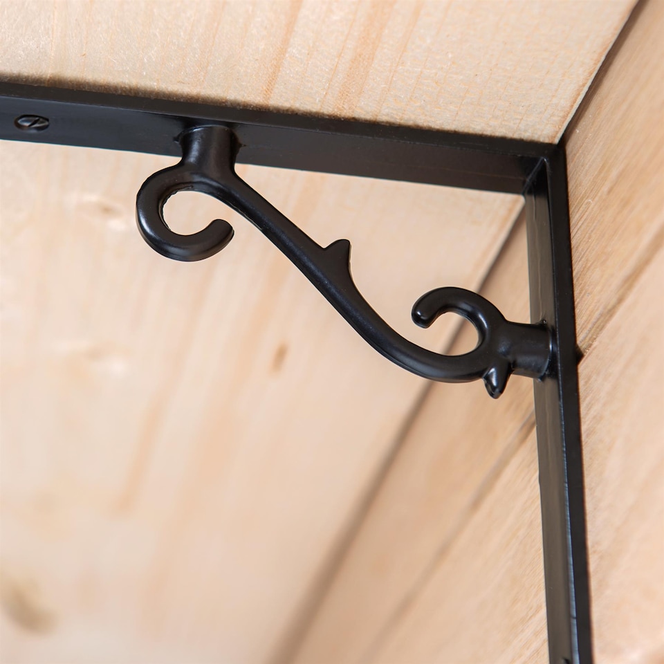 image 1 of Hammer & Tongs Scroll Iron Shelf Bracket - D155mm - Raw