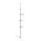image 1 of Simplehuman Medium Tension Shower Caddy with Adjustable Shleves, Extends 1.5 to 2.4m | Silver | Matt Stainless Steel + Anodised Aluminium | Medium | 1