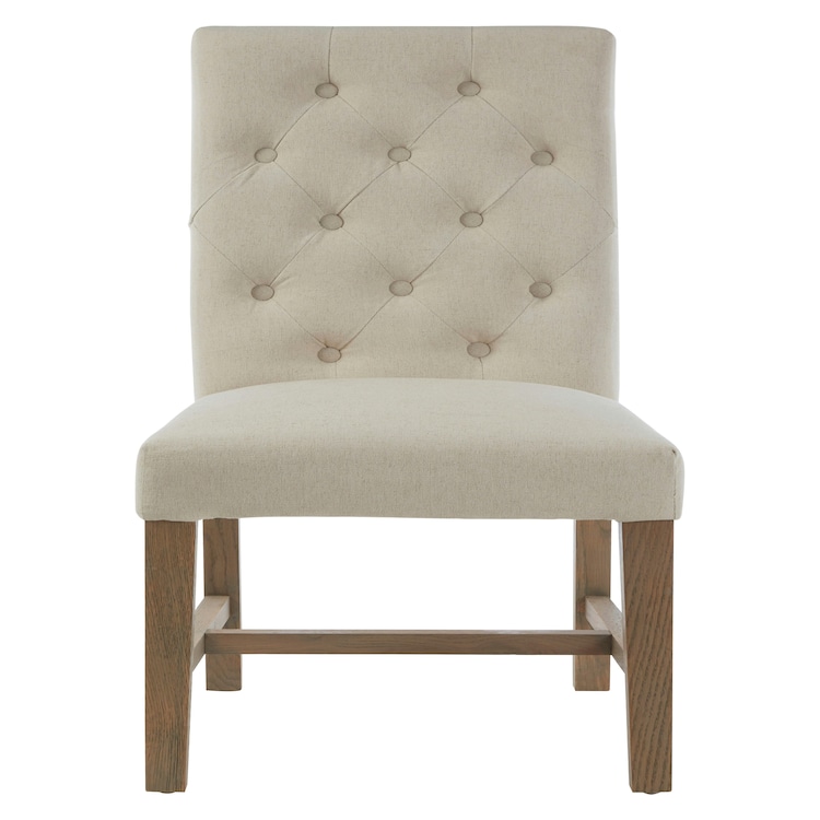 Interiors By Premier Elegant Upholstered Beige Linen Dining Chair, Comfortable Modern Dining Chair, Durable Small Modern Chair Cream