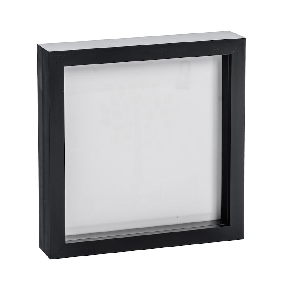 image 1 of Nicola Spring 3D Box Photo Frame - 8 x 8" - Black