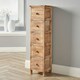 image 2 of 5 Drawer Chest Natural Wooden Tallboy Bedroom Storage Organiser Fully Assembled