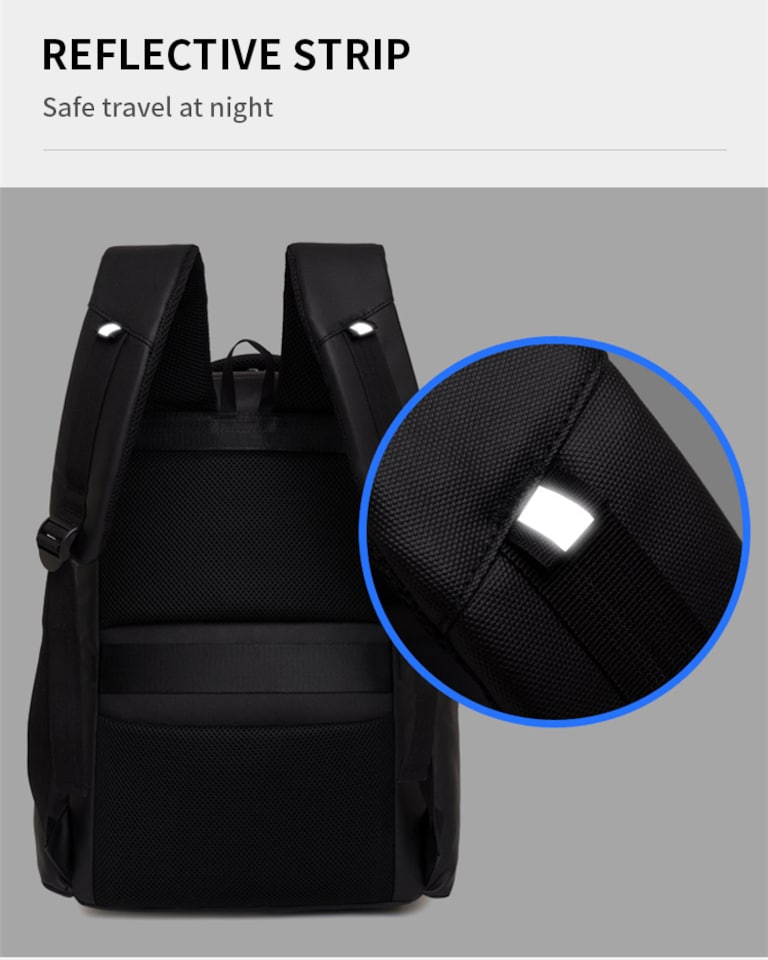 image 1 of Expandable Travel Backpack 15'' Laptop USB Charging Waterproof Bag