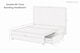 image 5 of Sloomy Alabama Silver Naples Divan Bed Base 4 Drawers With 54 Inch Floor Standing Headboard | Silver | Silver | Double | 1