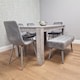 image 2 of Dining Table and 4 Chairs With Bench Stone Grey Effect Wood Table - Dining Room