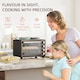 image 8 of HOMCOM 28L Countertop Toaster Oven with 2 Hot Plates, Grill, Roast, Bake | Black