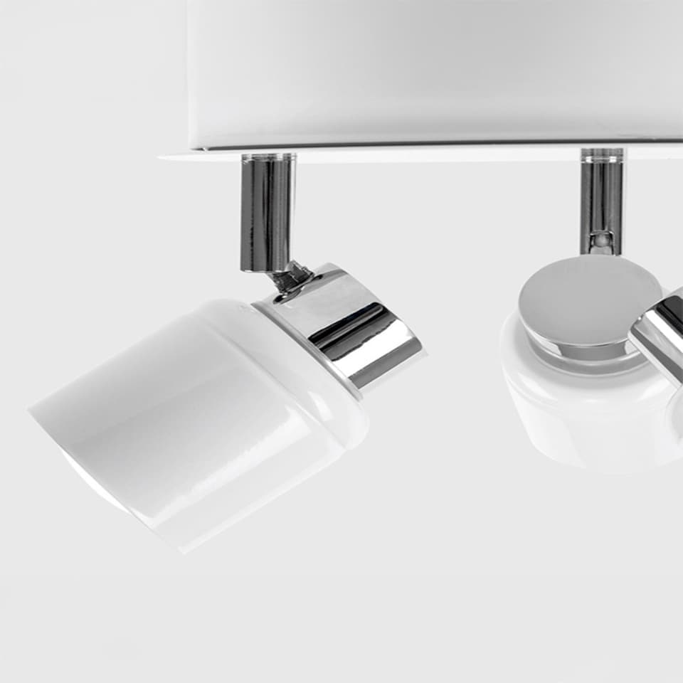 image 1 of ValueLights Benton White IP44 Round Adjustable Ceiling Light | White