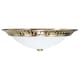 image 5 of Traditional Antique Brass Flush Ceiling Light Fitting with Opal Glass Diffuser | Gold | Antique Brass | 1