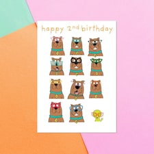 Official Scooby Doo 2nd Birthday Greetings Card