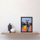 image 2 of Waiting His Master Terrier Dog Portrait Black Framed Wall Art Print A4