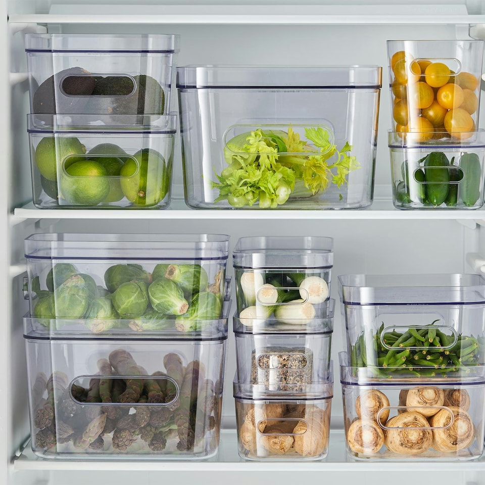 image 1 of SmartStore Compact Clear Modular Storage Bin Container For Kitchen, S