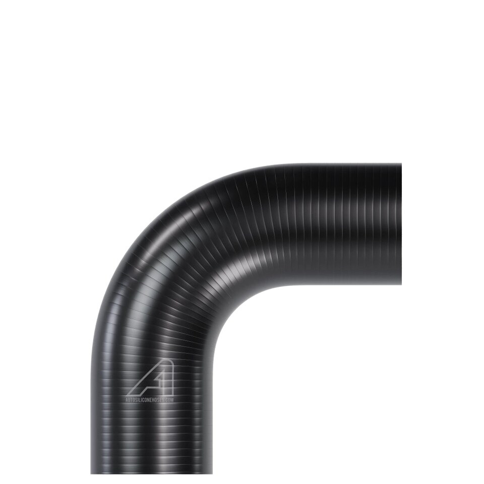 image 1 of Auto Silicone Hoses 90 Degree Silicone Elbow Hose 11mm Black - High Temp Reinforced Bend Coupler for Turbo Intercooler Coolant Radiator Water Air