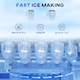 image 3 of HOMCOM 3L Ice Maker Machine and Water Dispenser, 12kg in 24H, 2 Size Options 9 Ice Cubes Ready in 6-10 Mins Countertop Ice Machine for Home, Kitchen, Office, Bar, Silver