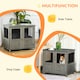 image 4 of PawHut Dog Crate Kennel Cage for Small Medium Dog, Indoor End Table, Grey
