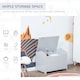 image 6 of HOMCOM Wooden Kids Toy Box Children Storage Organizer Chest Safety Hinge | Grey | 60cm x 40cm x 48cm