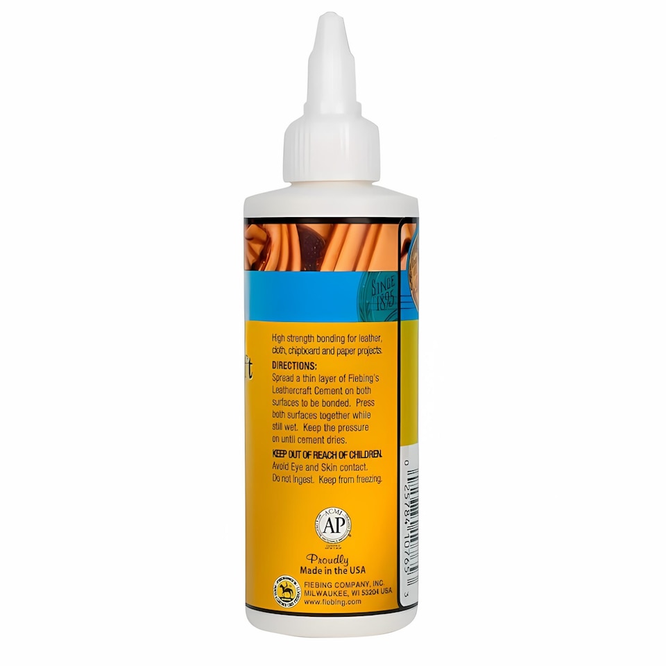 image 1 of Fiebing's Leathercraft Cement - Professional Adhesive for Leather Bonding 4oz | Clear