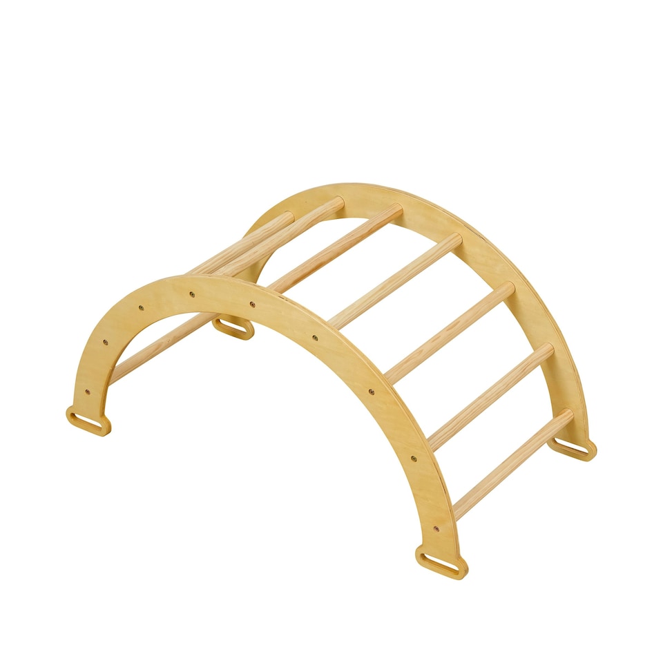 image 1 of Tutti Bambini Scala Montessori 3 in 1 Pikler Climbing Frame with Climbing Wall - Natural