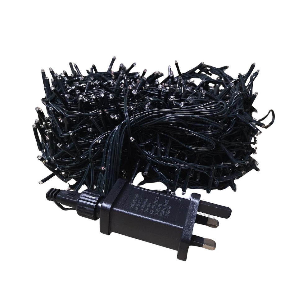 image 1 of 1000 LED 25m Premier TreeBrights Indoor Outdoor Christmas Multi Function Mains Operated String Lights with Timer in Red & Vintage Gold