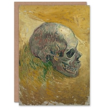 Vincent van Gogh Art Card Human Skull Study in Yellow