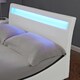 image 4 of Orion LED Lights Headboard Gaming Style White/Black Faux Leather Bed Frame (Double)