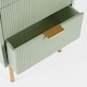 image 8 of OHS 4 Drawer Modern Ribbed Office Side Bedroom Nightstand Bedside Table | Green | Sage Green