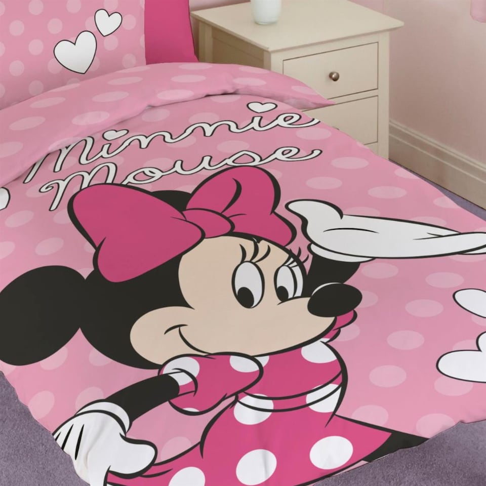 image 1 of Disney Minnie Mouse Spots Duvet Cover Set Pink | Pink | Pink | Single