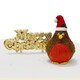 image 1 of Anniversary House Plump Christmas Robin Resin Cake Topper & Merry Christmas