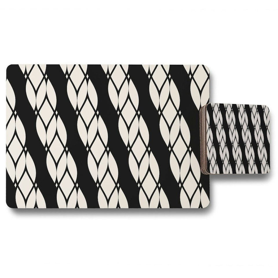 Geometric Rope Pattern (Placemat & Coaster Set)