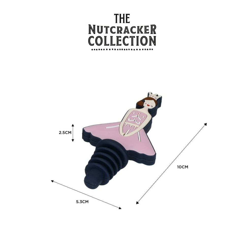image 1 of Kitchencraft Set of 2 Bottle Stoppers Nutcracker
