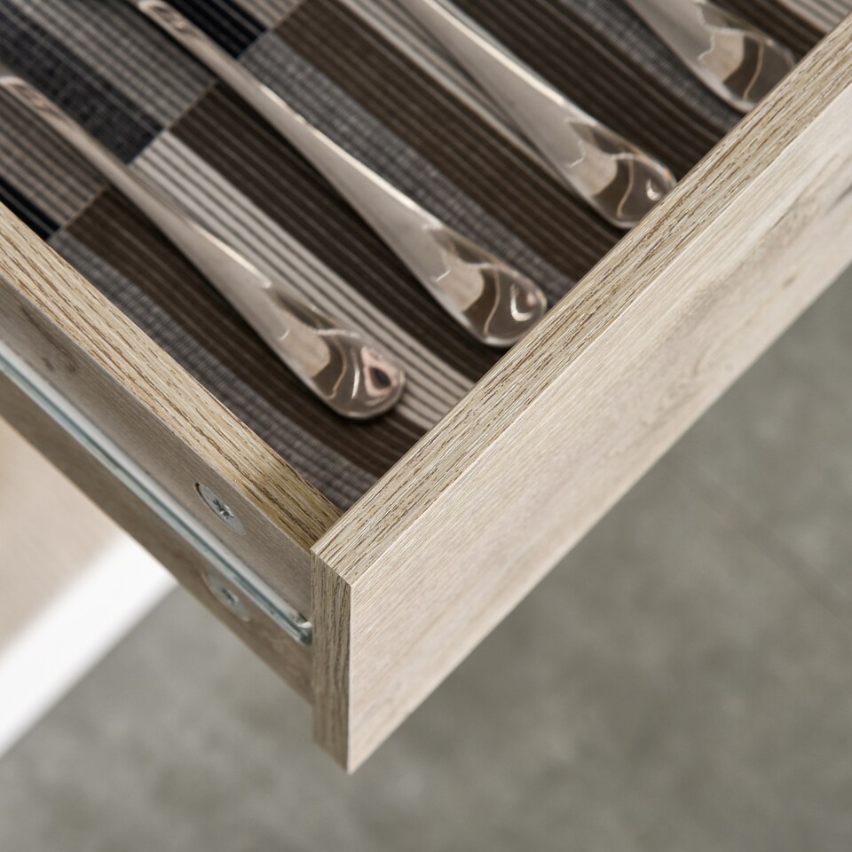 image 1 of HOMCOM Kitchen Cupboard Sideboard Storage Cabinet Unit with Counter Top, Adjustable Shelves, Drawers for Dining Room, Living Room