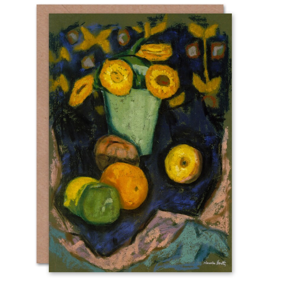 image 1 of Marsden Hartley Art Card Still Life with Flowers and Fruit