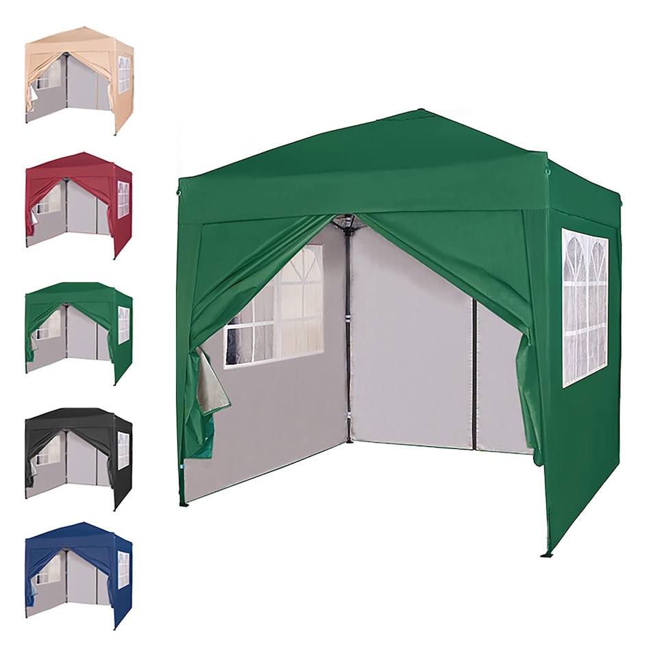 image 1 of MCC Direct 2X2 Pop up Green Gazebo with Sides | Green | Green