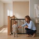 image 7 of Safetots Top of The Stairs Screw Fitted Stair Gate, Black Wooden, 63.5cm - 105.5cm, Wood Baby Gate, Screw Fit Safety Barrier, Stylish and Practical Safety Gate