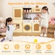 image 7 of COSTWAY Wooden Kids Kitchen Playset Pretend Play Kitchen Sounds Lights Yellow