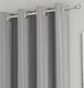image 3 of Enhanced Living Nightfall Plain Supersoft Grey Thermal Blockout Eyelet Curtains (PAIR) - 66 x 72 inch (168 x 183cm)