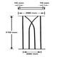 image 1 of Plaza Decking Fence Panels (Pack of 2) - Solid Steel - FIts Gap of 280 mm x 770 mm High - Electro Galvanised/Black Powder Coated Black