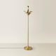 image 4 of ValueLights Christina Gold Palm Leaf Detail Single Stem Floor Lamp Base | Gold