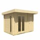 image 2 of Chameleon 44-Log Cabin, Wooden Garden Room, Timber Summerhouse, Home Office - L510 x W410 x H233.7 cm Brown