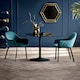 image 7 of Valencia Premium Teal Velvet Dining Chairs - Set of 2